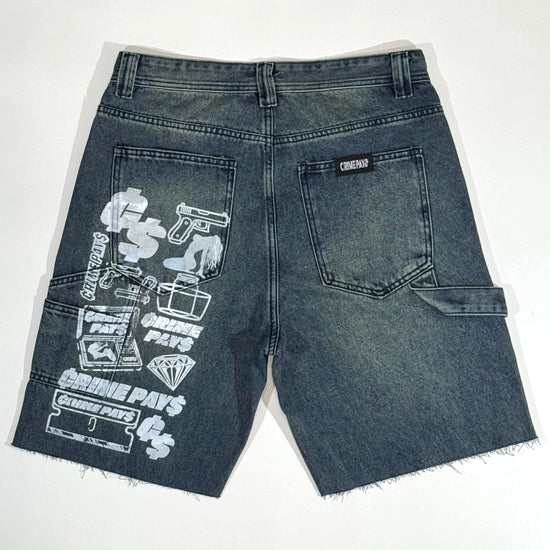 CRIMEPAYS®️DENIM CARPENTER SHORTS